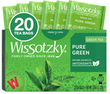 Wissotzky Pure Green Tea, 20 Tea Bags | Antioxidant Rich | Real Green Tea