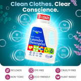 Truly Free Natural Laundry Detergent for Sensitive Skin | Eco Friendly, Plant Based, Baby Clothes Safe | Clean & Easy Powder to Liquid, 1 Empty