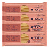 Three Farm Daughters High Fiber Pasta Fettuccine Pack, Irresistible, Low GI, Non GMO Fettuccine Pasta Noodles, Low Net Carb, Made in the USA from Just