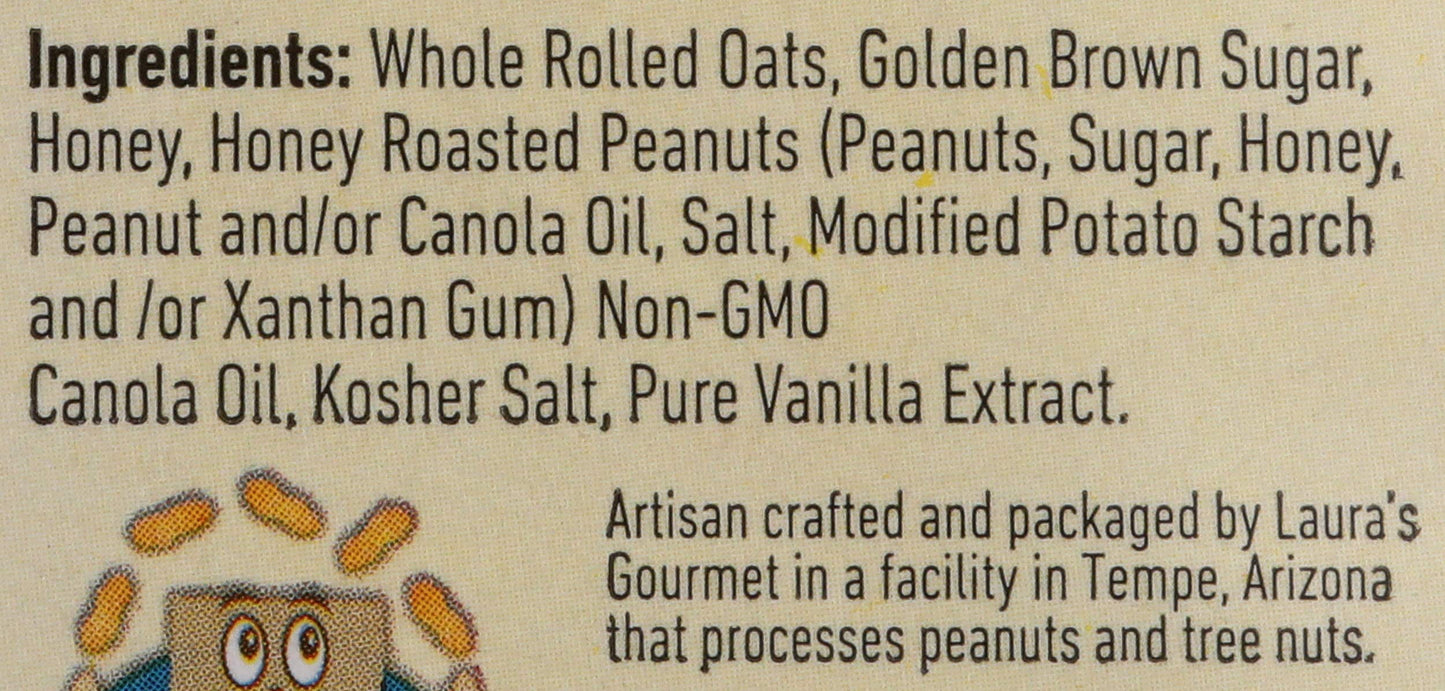 Laura's Gourmet Granola Honey Roasted Peanut Crunch, 16-Ounce Packages (Pack of 4)