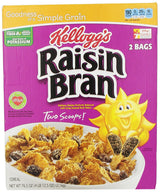 Kellogg's Raisin Bran, Breakfast Cereal, Original, Excellent Source of Fiber, 76.5 oz Box (2 Bags)