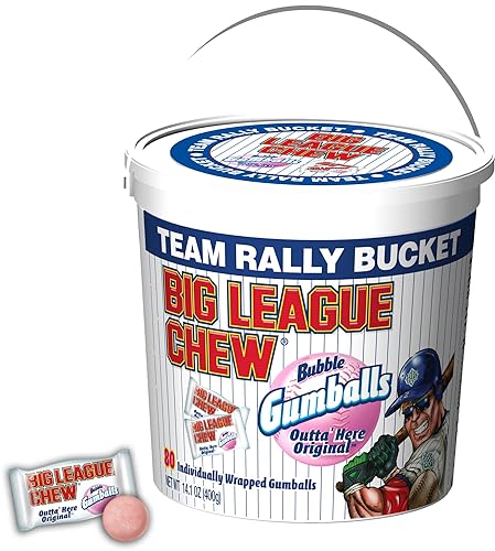 Big League Chew Original Bubble Gumballs, 14.1 Ounce - 80 per pack - 12 packs per case.