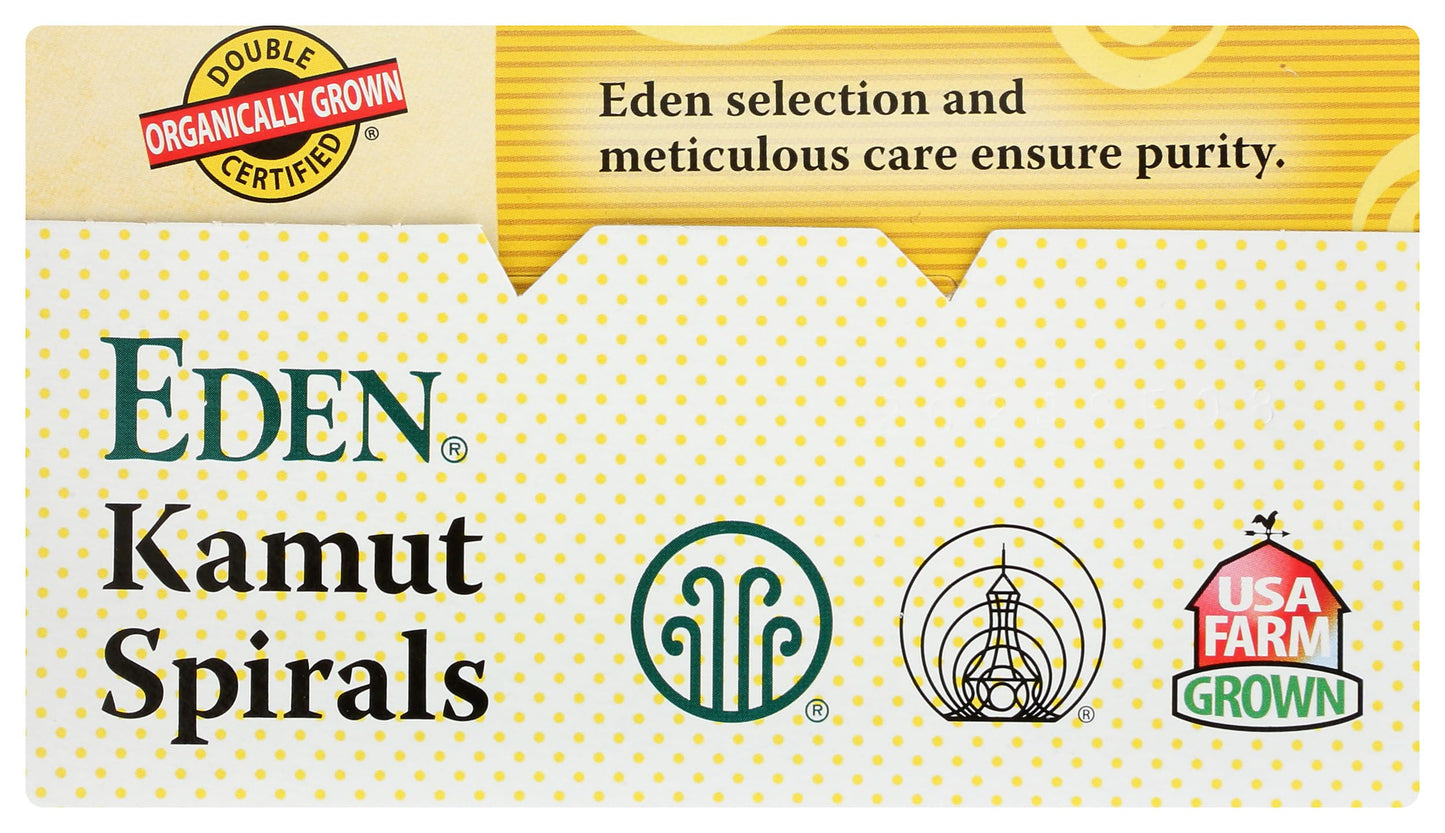 Eden Organic Kamut Spirals, 12 oz, 100% Whole Grain, Fusilli, Macaroni Cut, Non-GMO