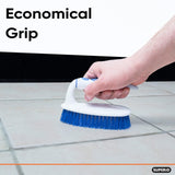 Superio Grout Brush, Dish Brush, Shower Scrubber Cleaning Brush, Stiff Bristles, Comfort Grip Handle, Blue Brush Cleaner for Kitchen, Bathroom