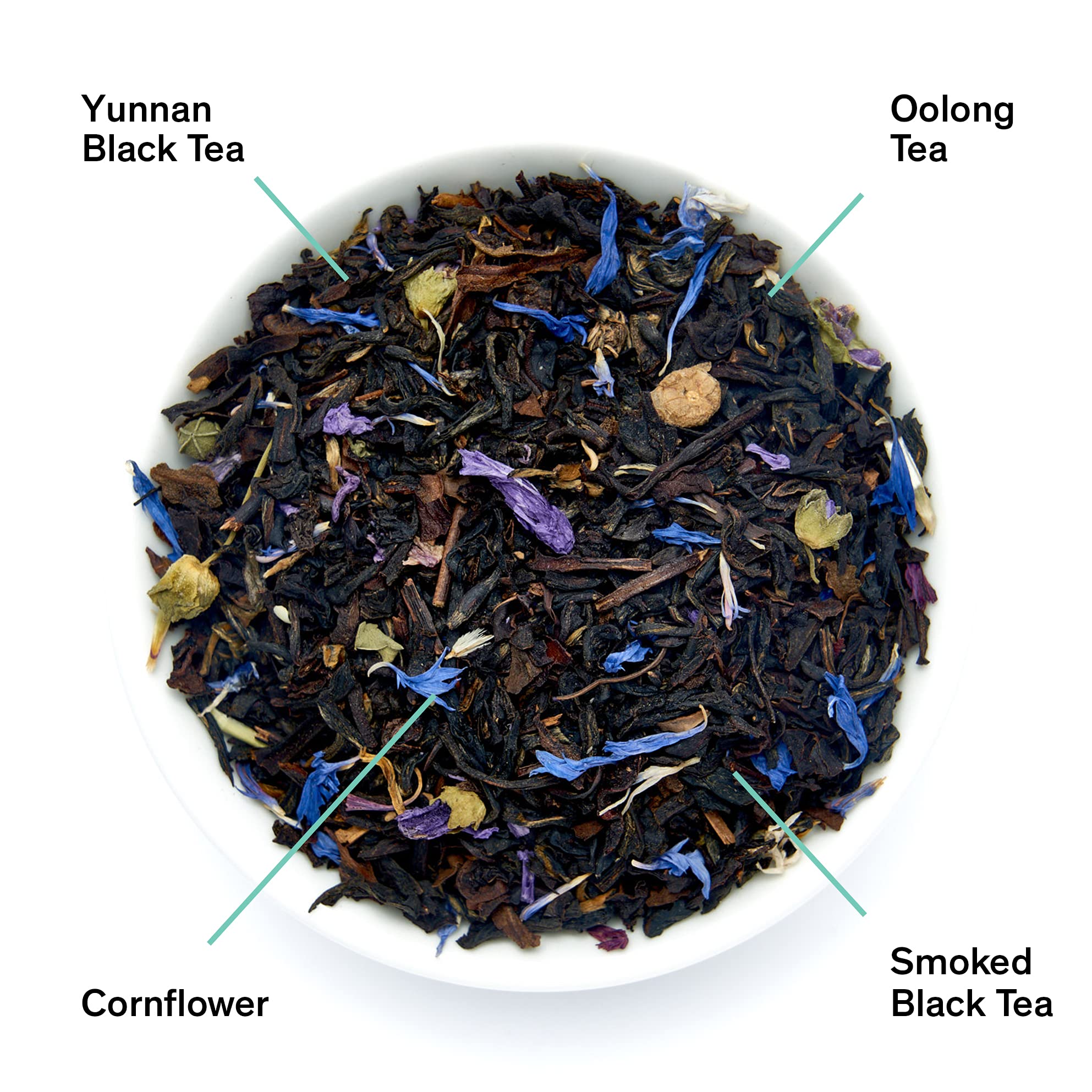 August Uncommon Black Metallic Black Tea - Violet Elderberry Loose Leaf Tea Caffeinated - Lush Blend with Dark Berry and Floral Notes - Unique Mothers