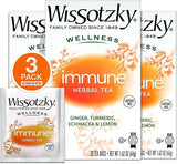 Wissotzky Wellness Immune Herbal Tea, (3 Pack - 60 Tea Bags) | Caffeine Free | With Ginger, Turmeric, Echinacea & Lemon | Herbal Tea for Immune