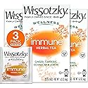 Wissotzky Wellness Immune Herbal Tea, (3 Pack - 60 Tea Bags) | Caffeine Free | With Ginger, Turmeric, Echinacea & Lemon | Herbal Tea for Immune