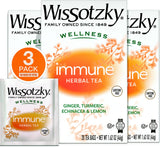 Wissotzky Wellness Immune Herbal Tea, (3 Pack - 60 Tea Bags) | Caffeine Free | With Ginger, Turmeric, Echinacea & Lemon | Herbal Tea for Immune