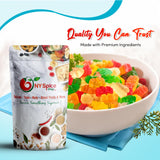 NY Spice Shop Crispy Crunchy Gummy Bears Bulk - 8 Ounce Rainbow Mini Gummy Bears - Gummies Bears - Giant Gummy Bear - Bear Fruit Snacks Covered In