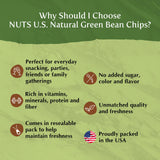 NUTS U.S. - Green Bean Chips | Sea-Salted | 100% Natural | Delicious and Fresh | Bulk Chips (2.2 LBS)