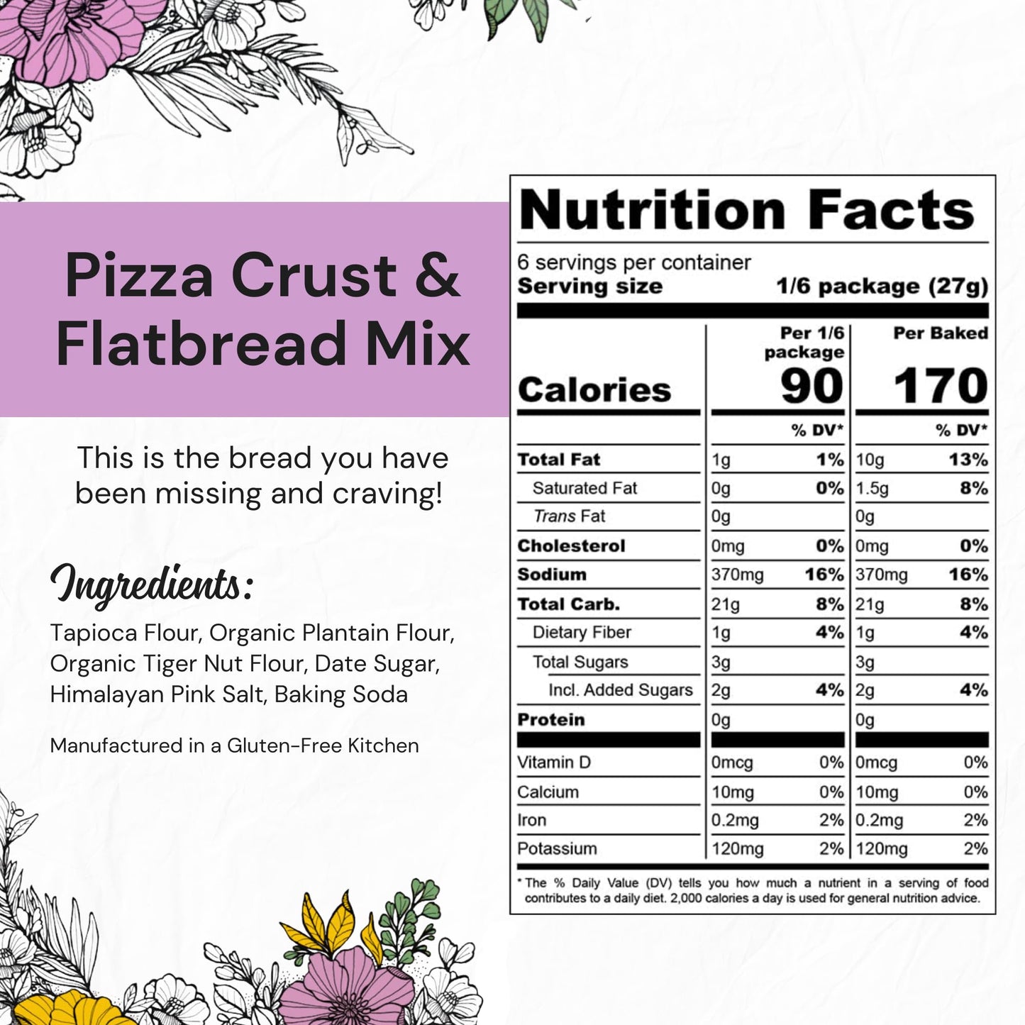 eat G.A.N.G.S.T.E.R. Vegan Pizza Crust & Flatbread Mix, Allergy-Friendly Baking Mix, Grain-Free, No Dairy, Nuts, Gluten, Dairy, For Paleo & AIP Diets, Delicious Crusts or Make Panini Sandwiches