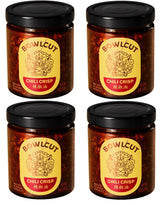 Bowlcut All Natural, Gluten Free, Vegan, Made in USA Chili Crisp, Chili Oil with Chili Flakes & Hot Sauce Alternative for Eggs, Pasta, Dumplings