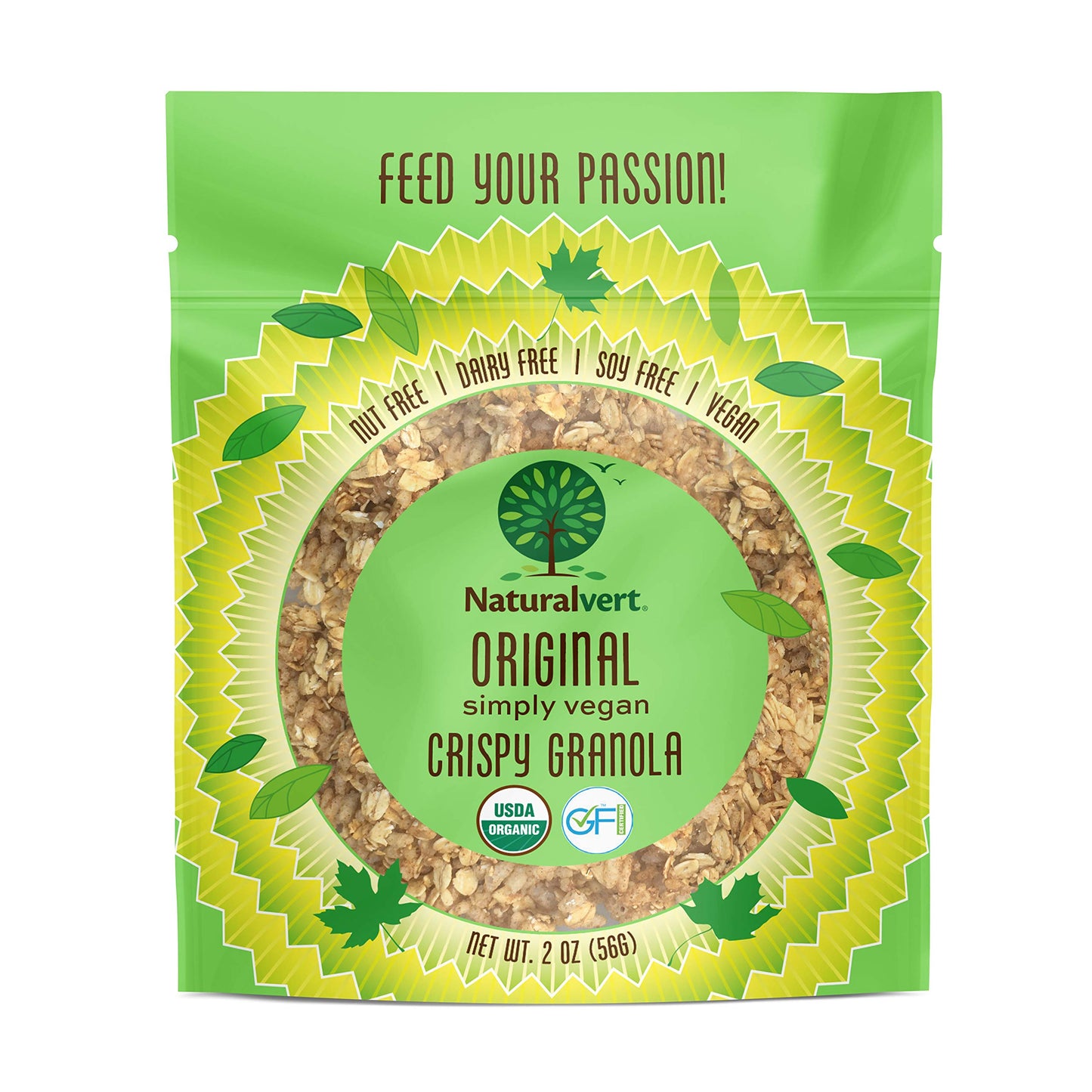 Naturalvert Organic, gluten-free, vegan granola 2oz (Variety Pack of 5)…