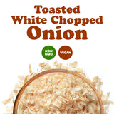 Food to Live Toasted White Chopped Onion, 10 Pounds - Roasted, Ready to Use. Ideal for Cooking, Soups, Salads. Non-GMO, Vegan, Bulk