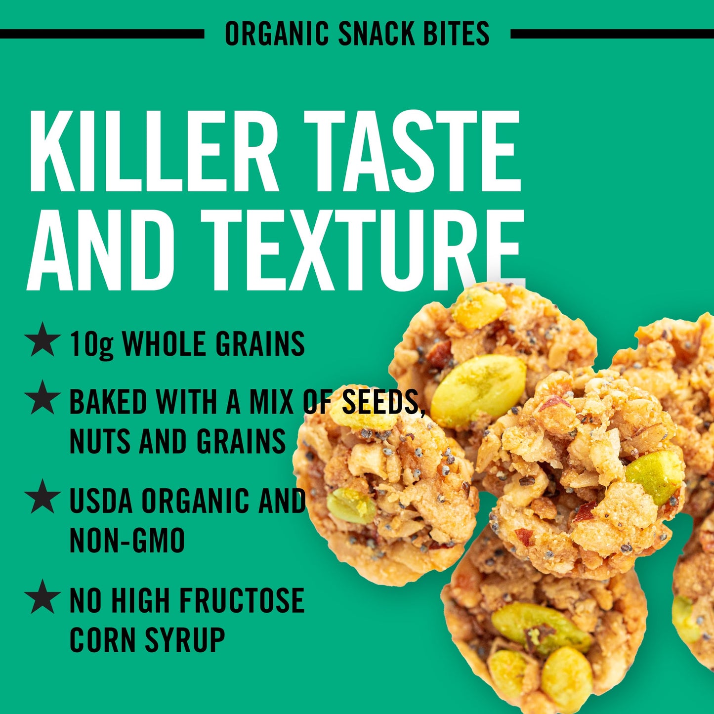 Dave's Killer Bread Epic Everything Organic Snack Bites, Everything Flavor Organic Snacks, 7.2 oz