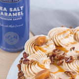 Ghirardelli Chocolate, Caramel, White Chocolate and Sea Salt Caramel Flavored Sauce 16 oz Bottles (Pack of 4) with Ghirardelli Stamped Barista Spoon