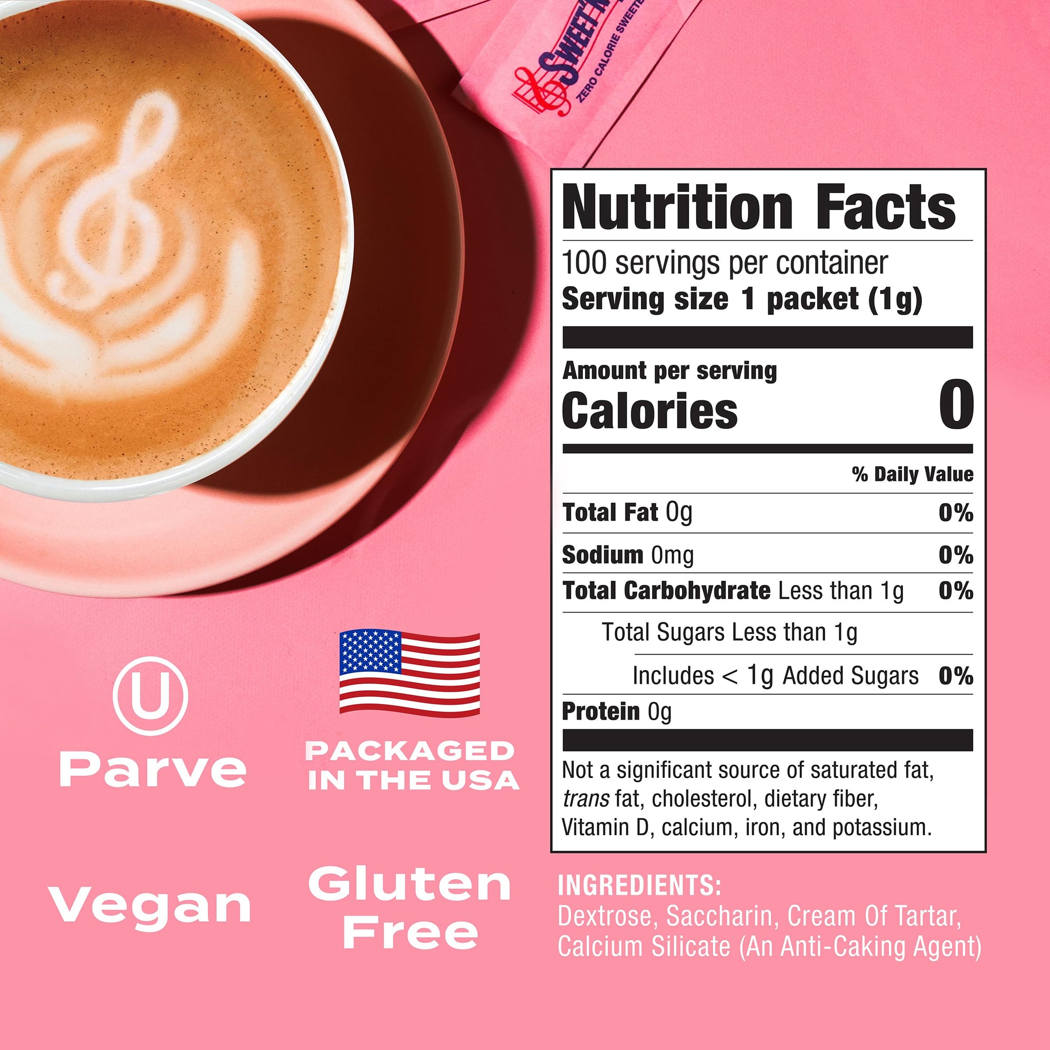 Sweet'N Low Zero Calorie Sweetener Packets, 100 Ct, Kosher & Gluten Free, Low Glycemic Index, Individual Tea and Coffee Sweetener Packets