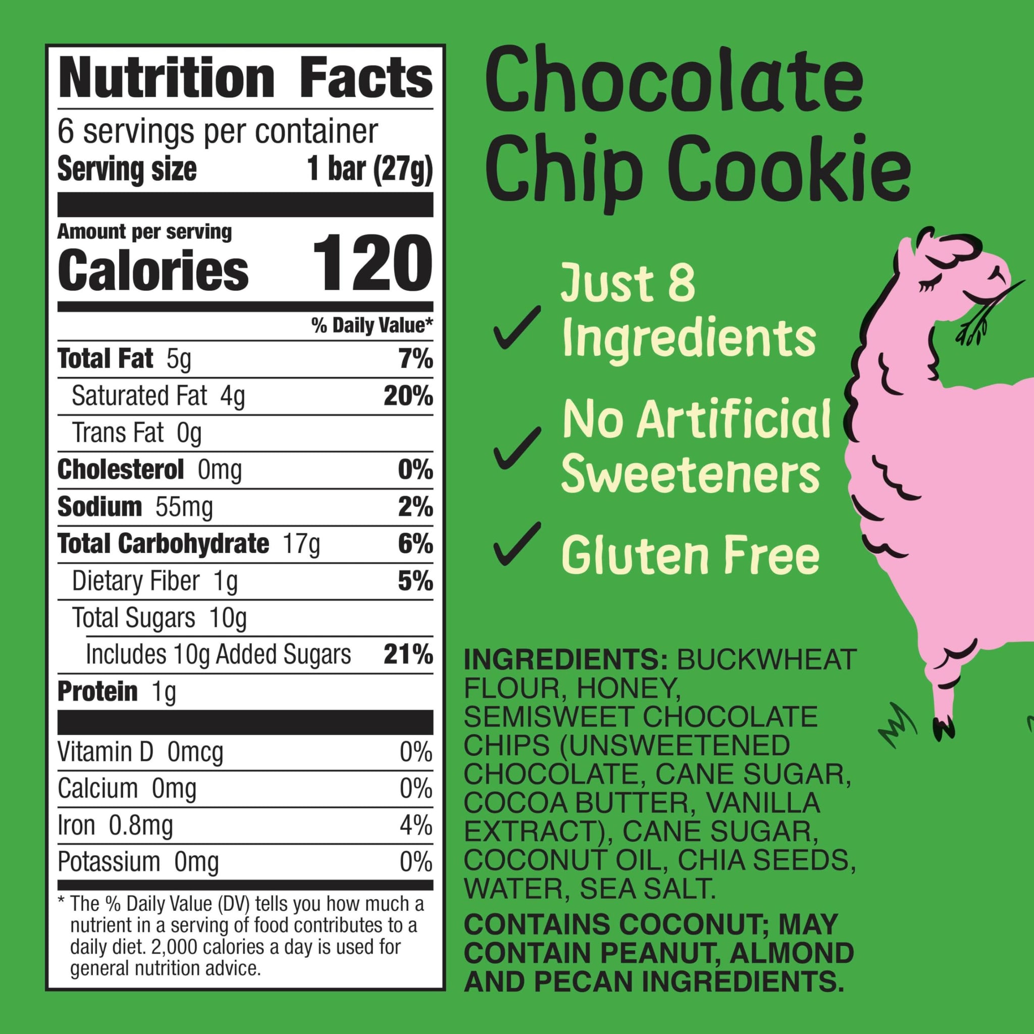 Larabar Kids, Bakes Chocolate Chip Cookie Bars, Gluten Free, 6 Ct, 5.76 oz
