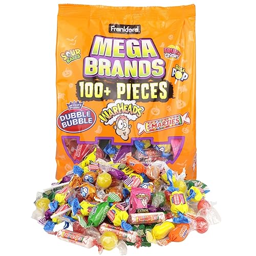 Frankford Bulk Halloween Trick or Treat Candy, Individually Wrapped Assorted Treats, 100+ Pieces, 18 Ounce Bag