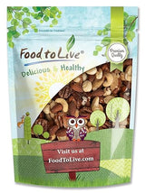Food to Live Deluxe Nuts Mix, 1 Pound A Blend of Dry Roasted Pecans, Cashews, Filberts, Almonds, Brazil Nuts with Himalayan Salt. Oven Roasted