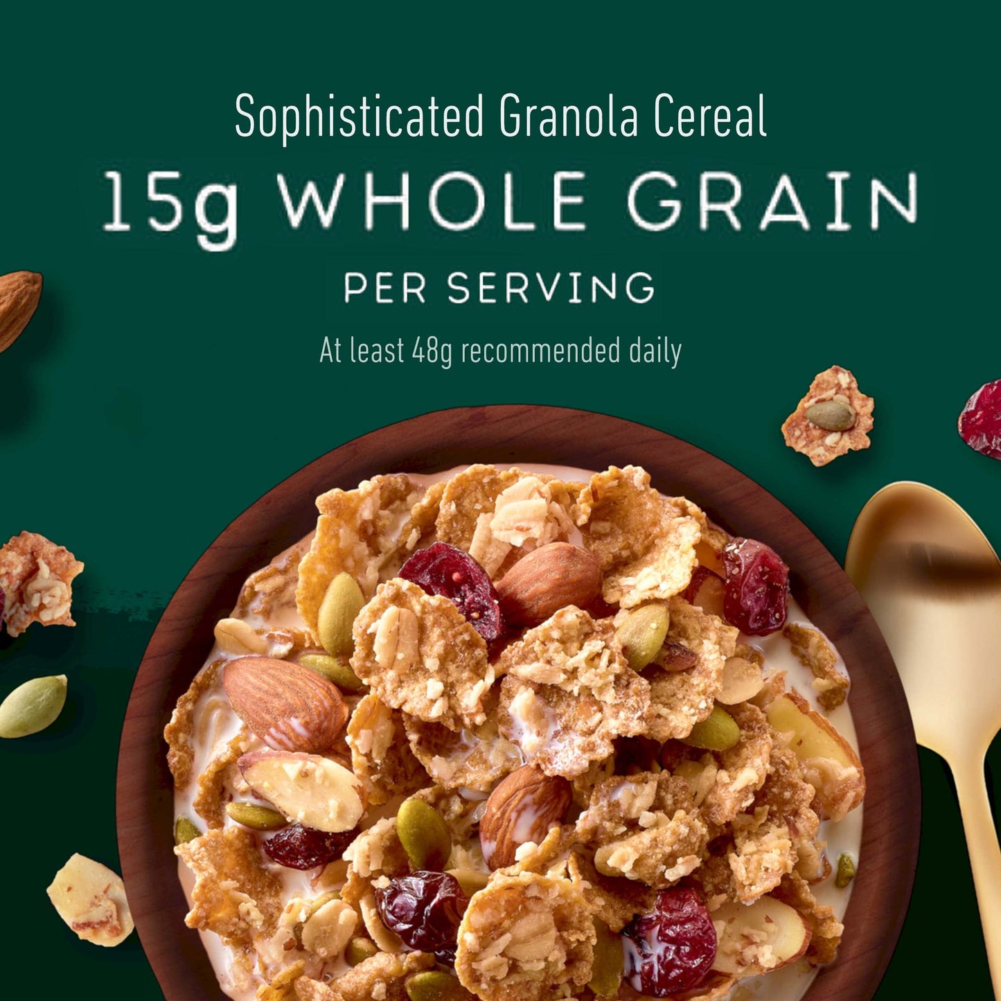 Wilde Terra Maple Almond Cereal with High Fiber, 15 OZ