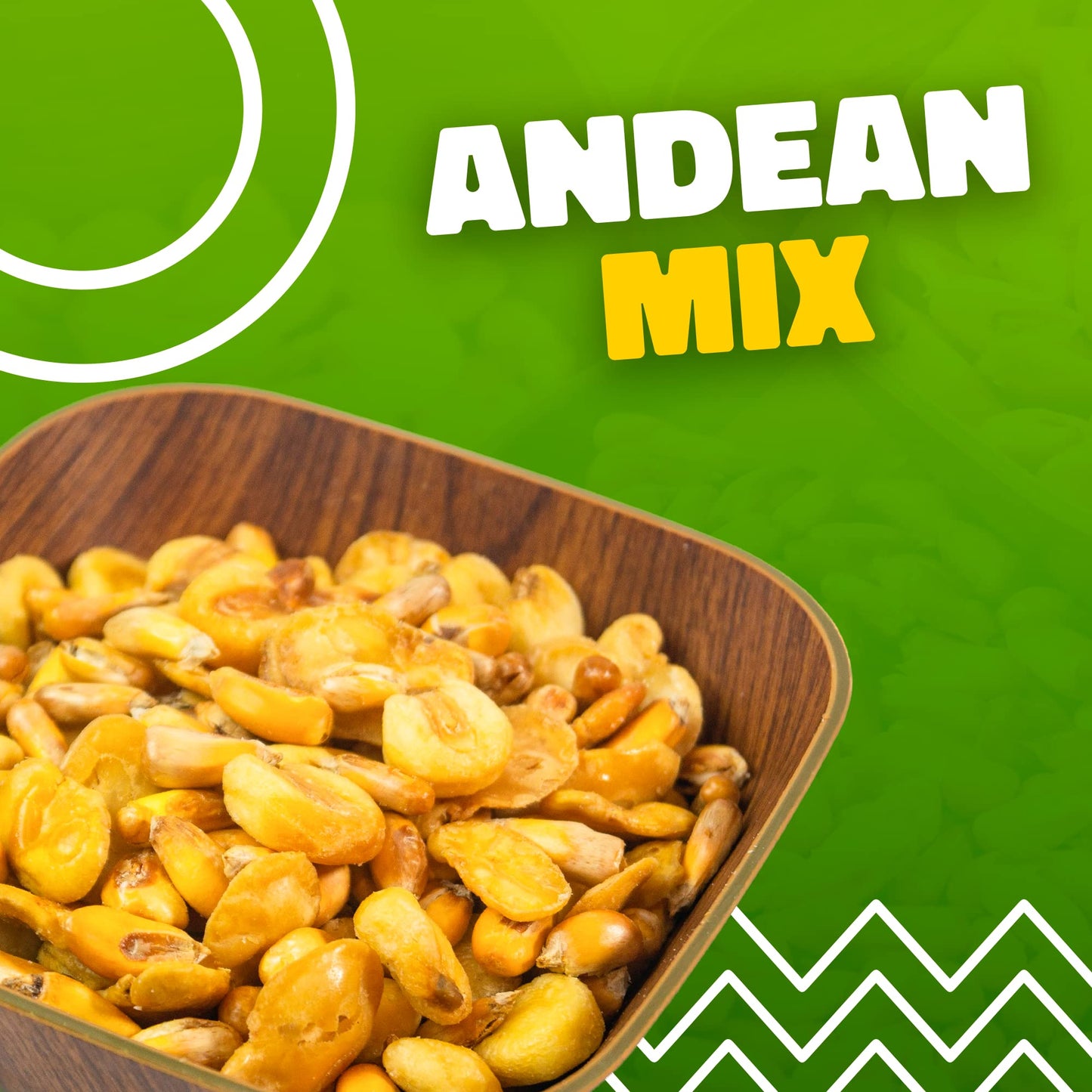 Tradiciones Andinas Salted Crunchy Andean Mix 4.59 oz - Snack Mix Andino Peruano, Maiz Cancha, Maiz Gigante, Chulpi Frito, Habas Snacks, Peruvian