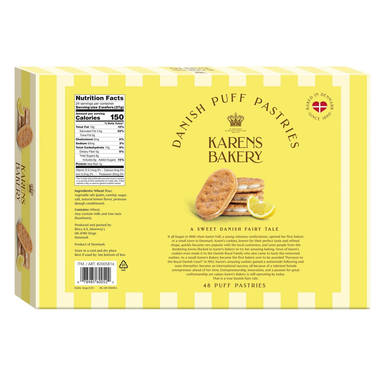 Karen's Bakery Danish Puff Pastries Lemon Cookies, 22.5 oz