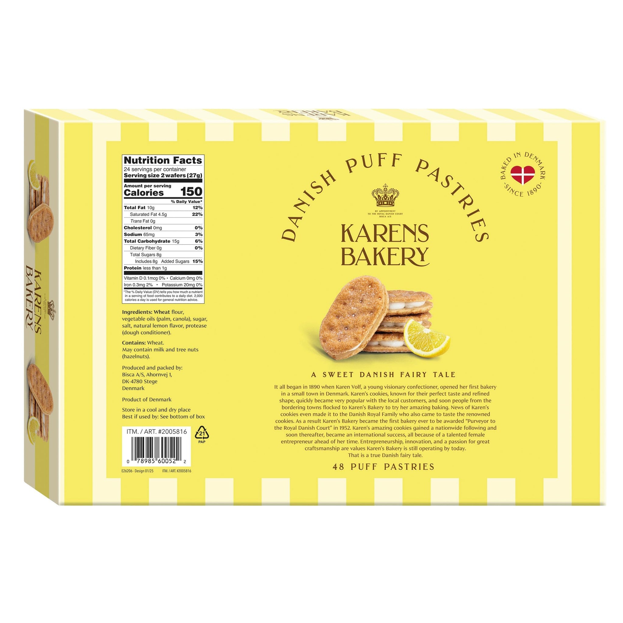 Karen's Bakery Danish Puff Pastries Lemon Cookies, 22.5 oz