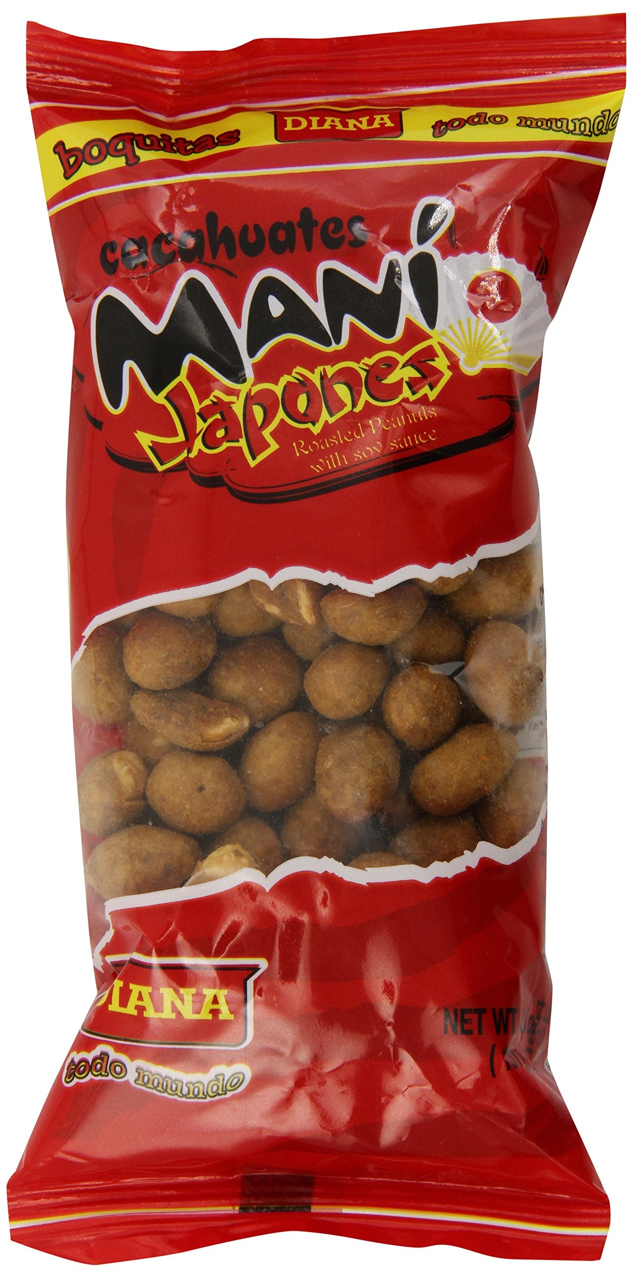 Diana Mani Japones Japanese-Style Soy-Coated Roasted Peanuts, Savory Umami Flavor, 4.6 Oz