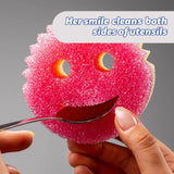 Scrub Daddy Dual Sided Texture Changing Sponge/Scrubber - Super Absorbent Sponge Side - Scrub Mommy (Pink) - 1 Count