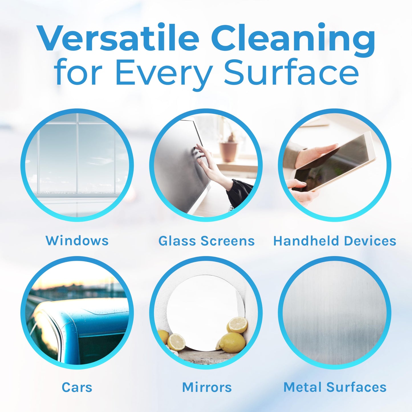 Hygea Natural Clear 'n' Bright - Glass Cleaner Spray - Streak-Free & Ammonia-Free Window Cleaning - Window & Mirror Cleaning Supplies - Safe & Fast