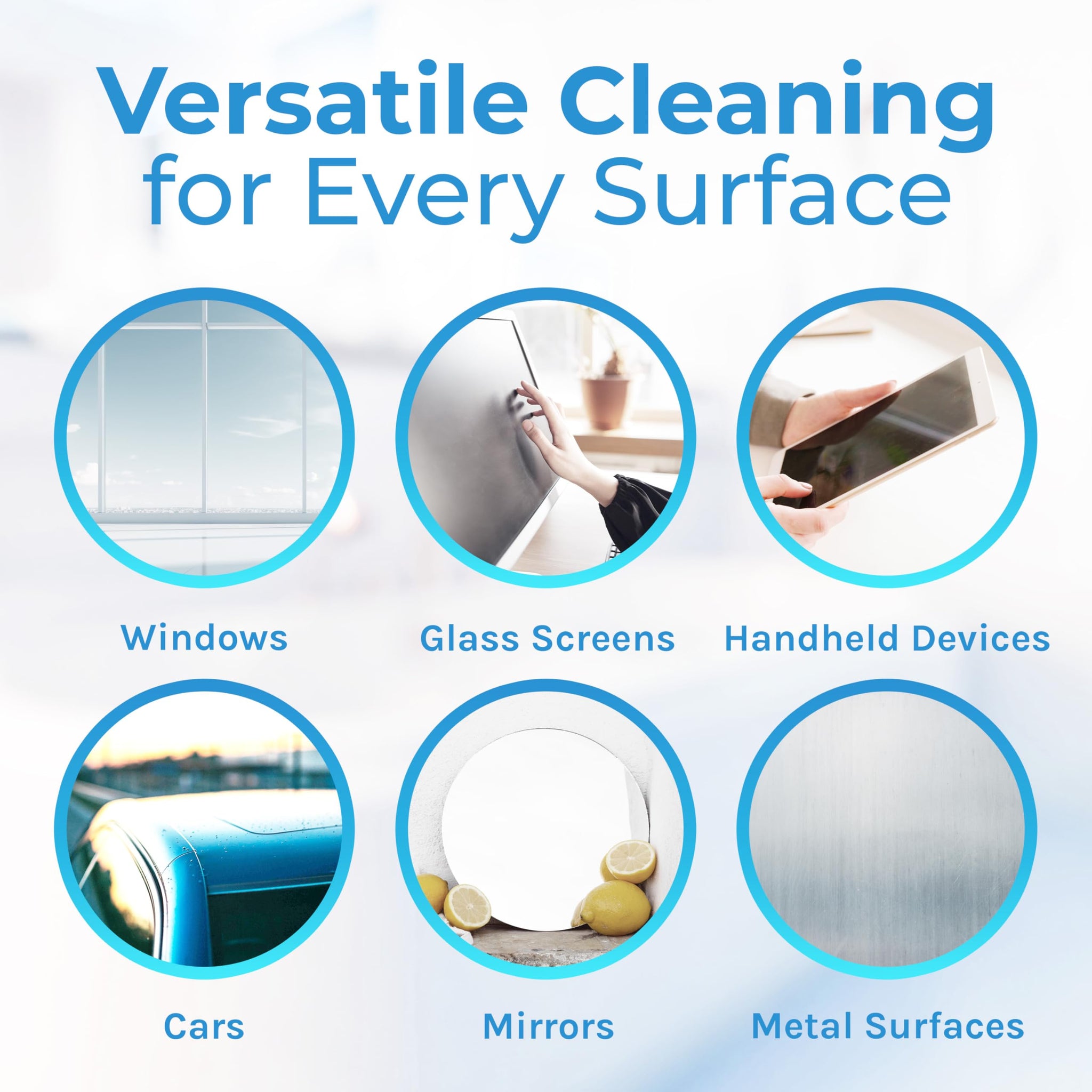Hygea Natural Clear 'n' Bright - Glass Cleaner Spray - Streak-Free & Ammonia-Free Window Cleaning - Window & Mirror Cleaning Supplies - Safe & Fast