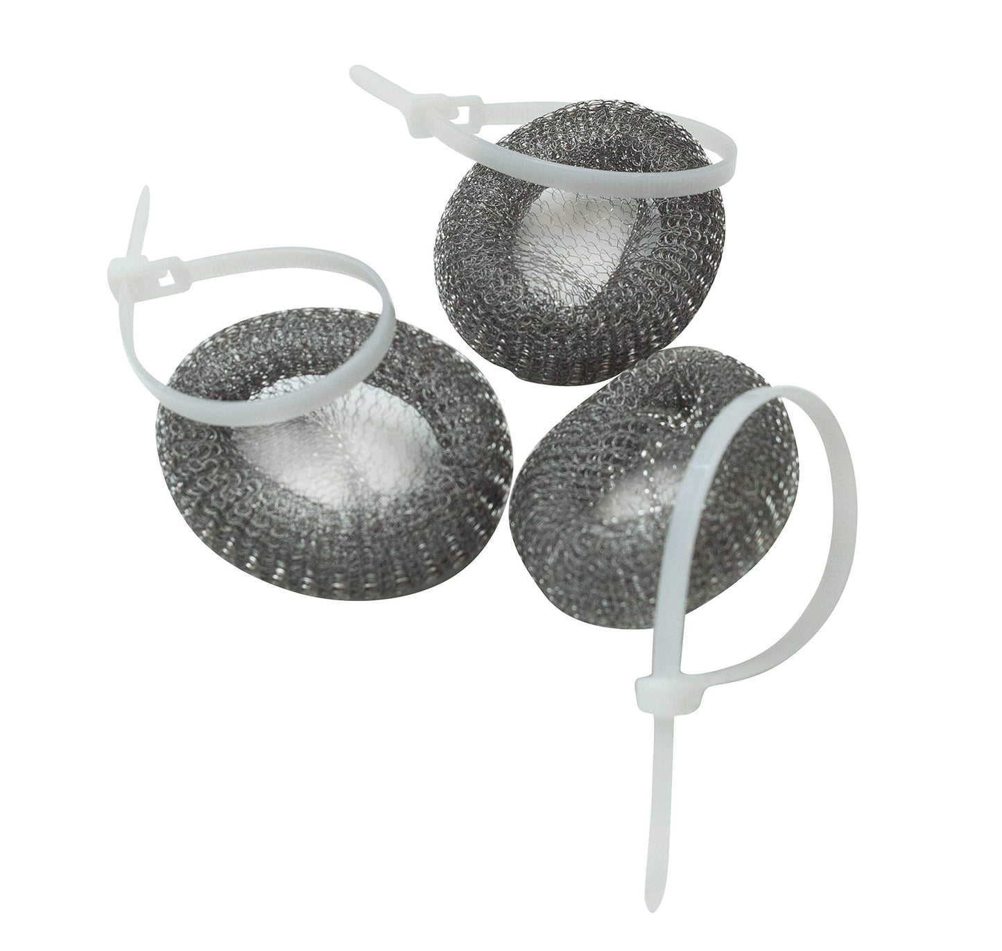 Brite Concepts Stainless Steel Washing Machine Lint Traps: Washer Hose Lint Remover with Cable Ties - 3 Count Per Pack