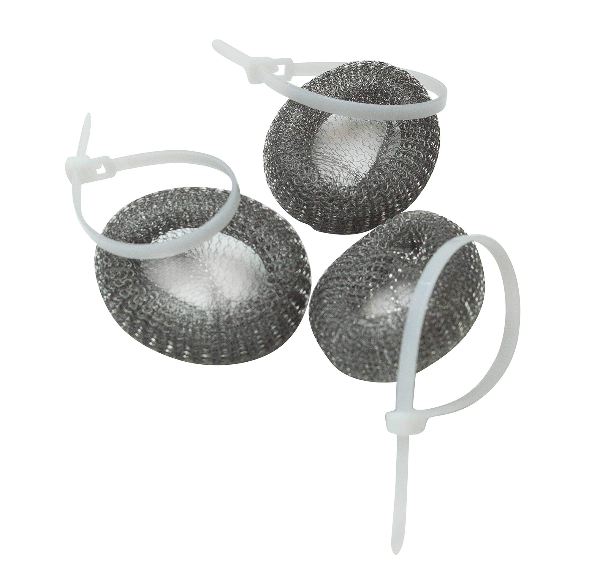 Brite Concepts Stainless Steel Washing Machine Lint Traps: Washer Hose Lint Remover with Cable Ties - 3 Count Per Pack