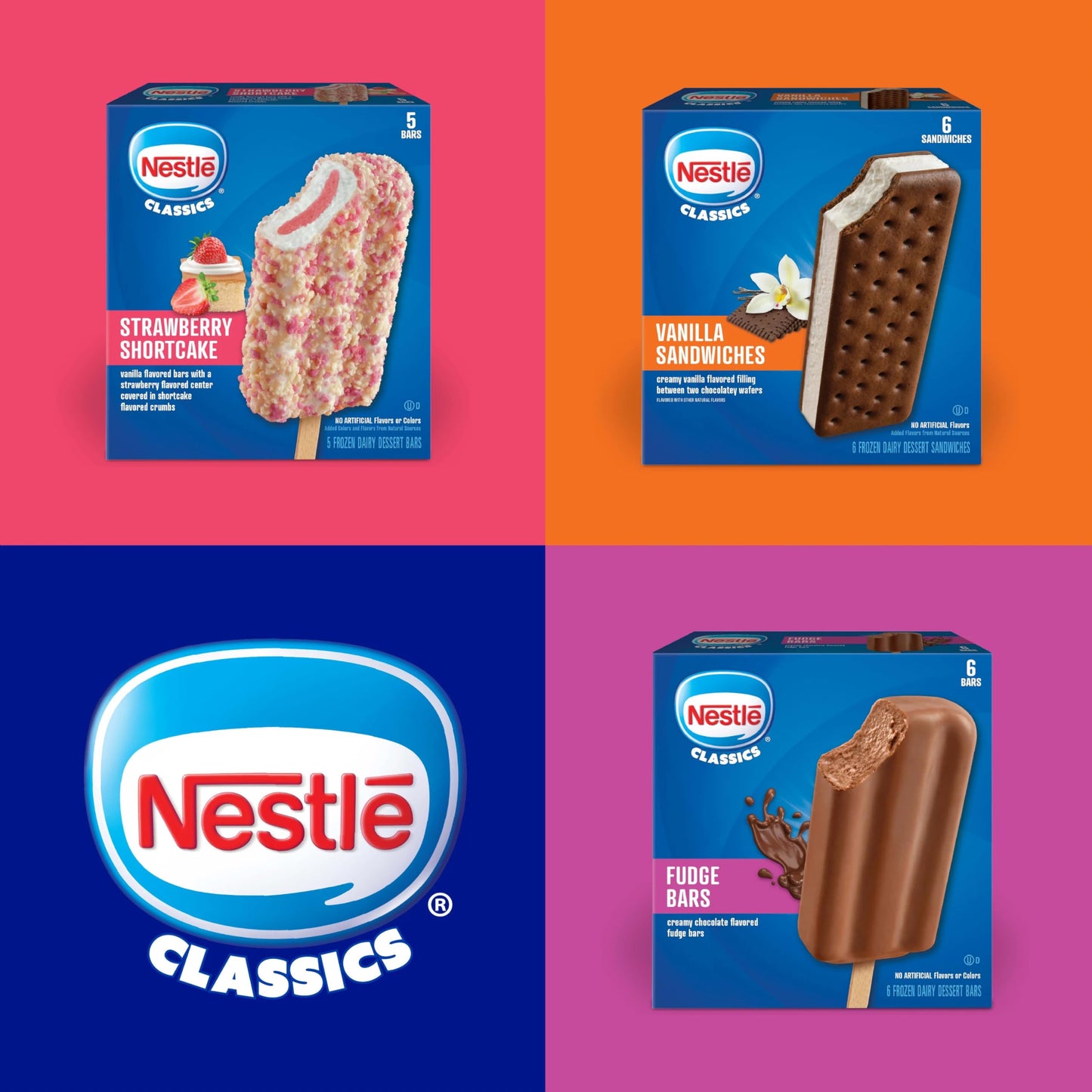 Nestle, Vanilla Ice Cream Sandwiches, 6 Count (Frozen)