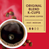 Tim Hortons Original Blend, Medium Roast Coffee, Single-Serve K-Cup Pods Compatible with Keurig Brewers, 32ct K-Cups,Red
