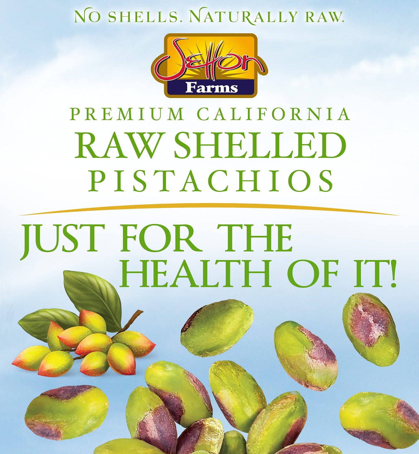 Setton Farms Naturally Raw Shelled Pistachios 20 oz Value Bag, No Shell Pistachios, Non-GMO Project Verified, Certified Gluten Free, Vegan and Kosher