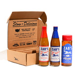 Zab's Hot Sauce Gift Set, Original 6oz, St. Augustine Style 6oz, & Hot Honey 12oz (3 Pack), Made with Signature Slow Burn Datil Peppers, Perfect