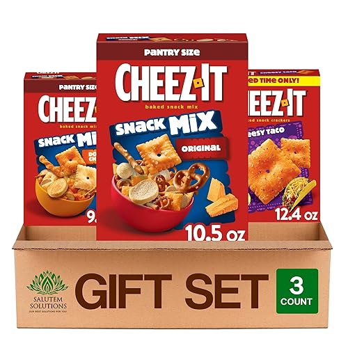 Salutem Vita - Cheez-It Snack Mix Collection - Classic, Double & Bold Flavors, 12.4 oz each - Pack of 3, 12.4 oz each - Pack of 3