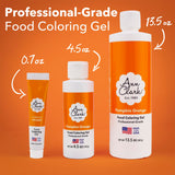 Ann Clark Pumpkin Orange Food Coloring Gel, Large 4.5 oz Professional Grade Made in USA