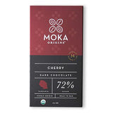 Moka Origins Organic Cherry 72% Dark Chocolate Bar, 2.4 OZ
