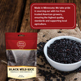 Spicy World Minnesota Grown Black Wild Rice 24oz Bag (1.5LB) | Premium Quality | All Natural, Hearty Grain with Rich Flavor | Perfect for Rice Dishes & Recipes