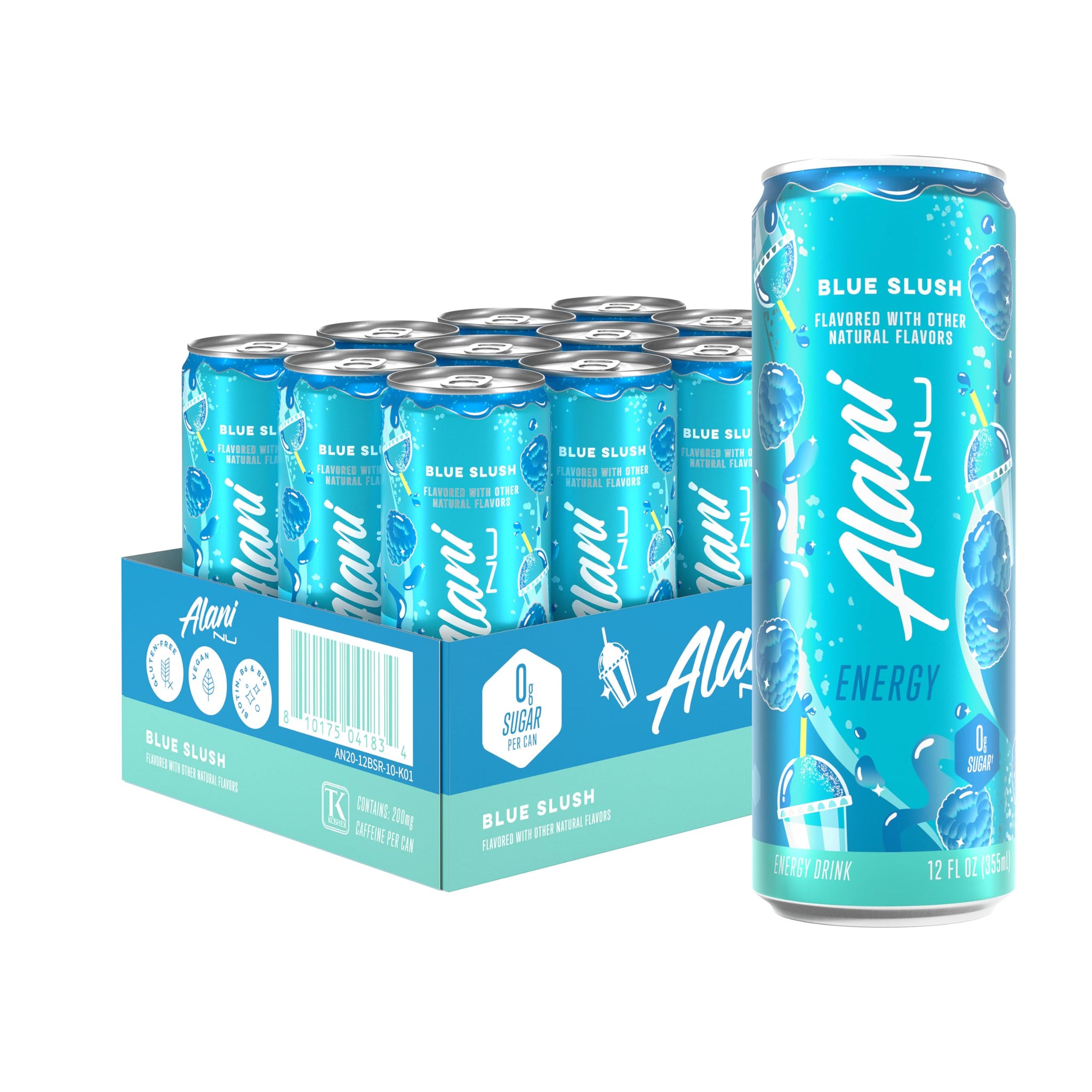 Alani Nu Blue Slush Sugar Free Energy Drink (Pack of 12)