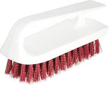 SPARTA 4002405 Ergonomic Iron-Shaped Handle Scrub Brush, 6", Red