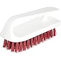 SPARTA 4002405 Ergonomic Iron-Shaped Handle Scrub Brush, 6", Red