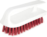 SPARTA 4002405 Ergonomic Iron-Shaped Handle Scrub Brush, 6", Red