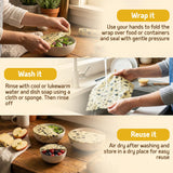 SUPERBEE Reusable Beeswax Wraps for Food - XL Beeswax Wrap Roll (35x13"), Bees Wrap Paper for Wrapping Cheese, Veggies, Sandwiches & Bowl Covers