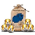 Wool Dryer Balls Organic Felt Laundry Fabric Softener XL Reusable Handmade Natural New Zealand Sheep Wool Lint Wrinkle Free Anti Static Clothes 6-Pack