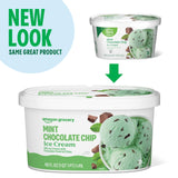 Amazon Grocery, Mint Chocolate Chip Ice Cream, 48 Fl Oz