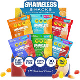 Shameless Snacks Candy Carnival - Sour Candy & Fruit Snacks, Gummy Candy Variety Pack, Strawberry Orange Mango Cola, Keto Snacks 3g Sugar Gluten Free